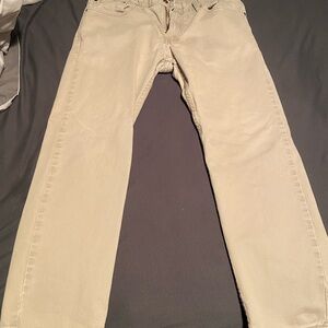 Men's Beige Levis 502 Jeans